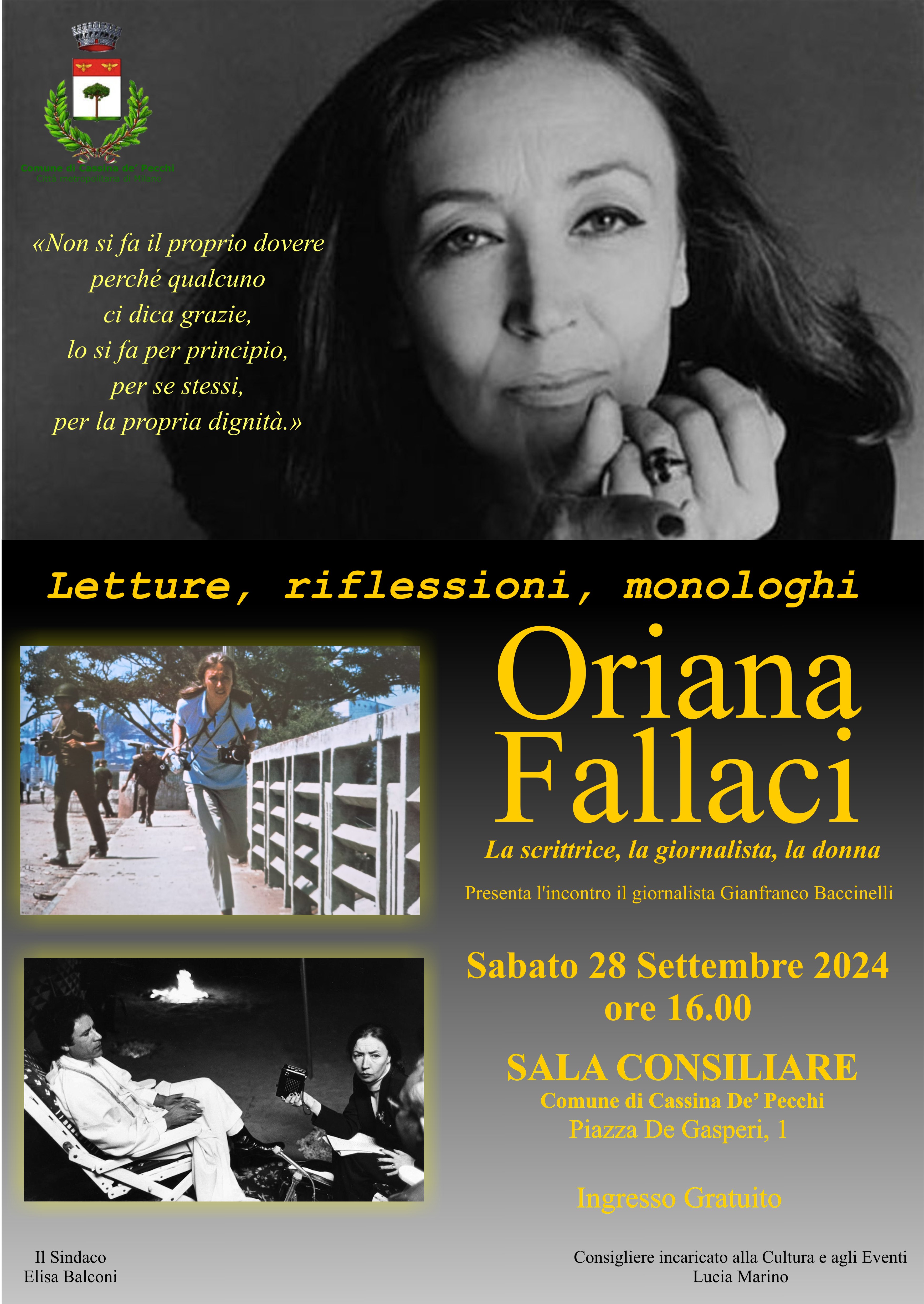 Oriana  Fallaci - Letture, riflessioni, monologhi