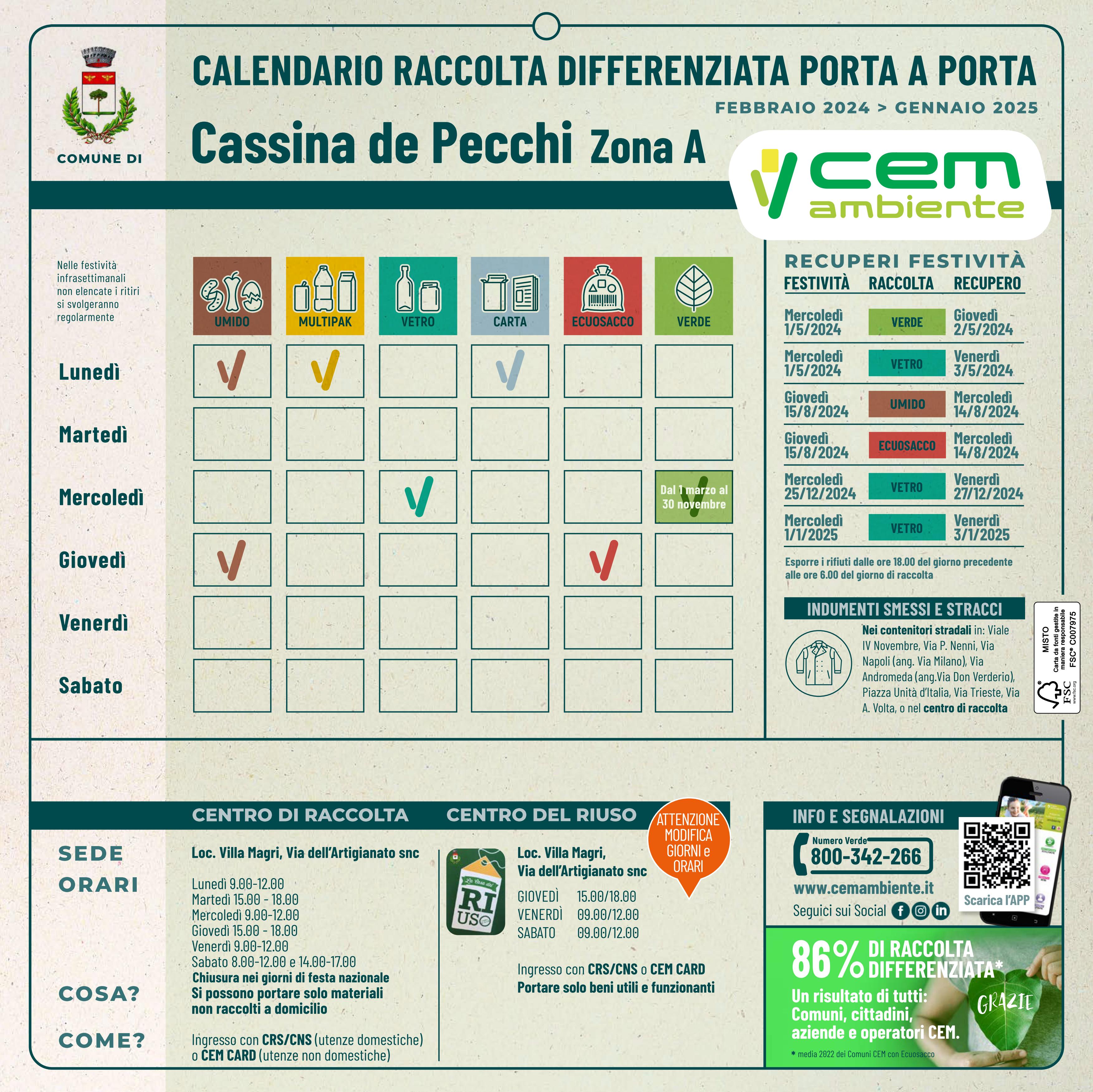 CALENDARIO ZONA A