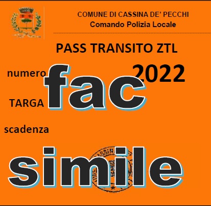 pass arancione fac simile