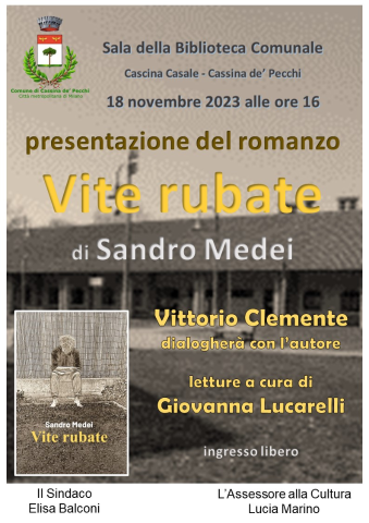 Biblioteca | Presentazione libro " Vite Rubate" di Sandro Medei 