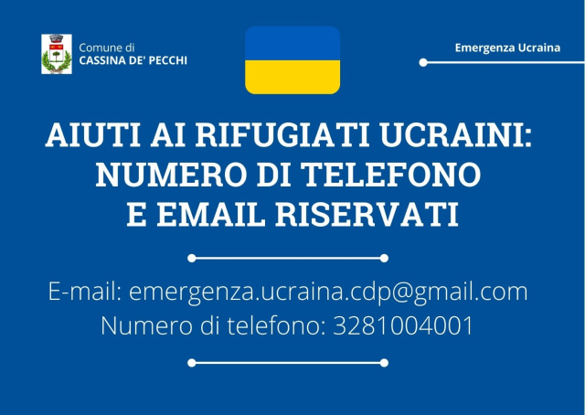 Aiuti ai rifugiati Ucraini, numero di telefono e email riservati